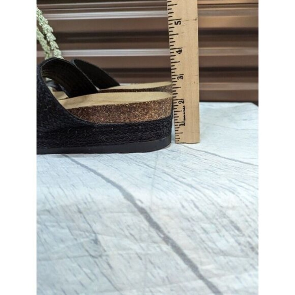 Coastal Boho BP Tenley Cork Platform Sandals Black Double Strap‎ Women's 8 - Picture 6 of 8